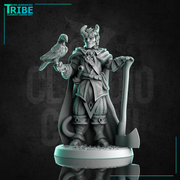 (0305) Male human elf firbolg tiefling half orc ranger hunter with hawk and axe - Only-Games