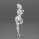 Sexy girl in mini dress and heels Leaning Against wall - Only-Games