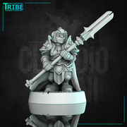 (0319) Female dwarf paladin cleric with complete armor mace or halberd - Only-Games