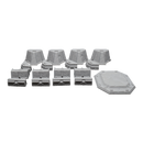 Trench Bunkers (3 sizes) - 28mm Wargaming Scatter Terrain Scenery Tabletop - Only-Games