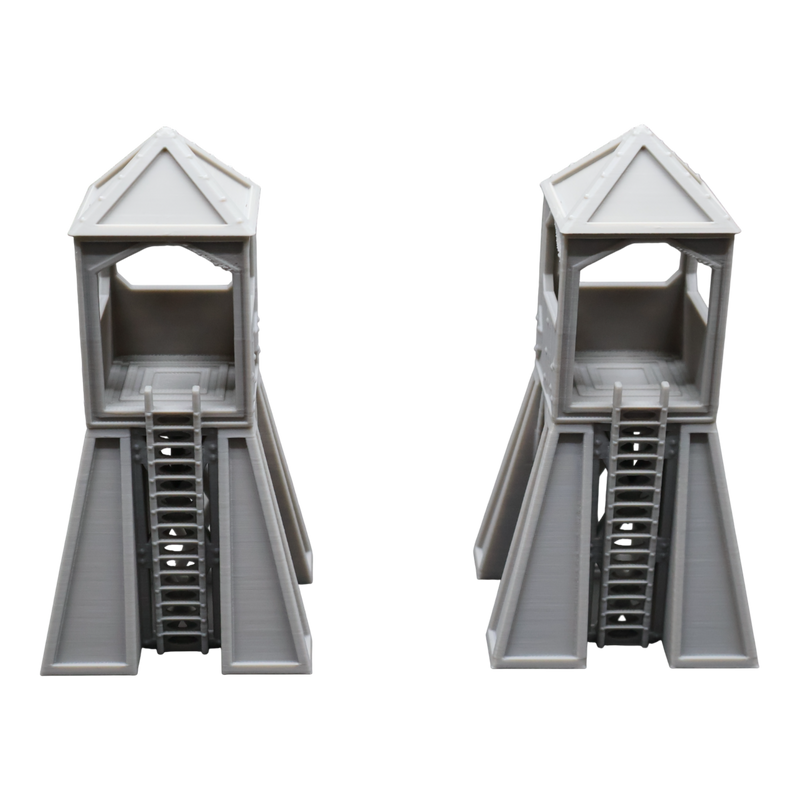 Command Station Watch Tower x2 - 28mm Wargaming Scatter Terrain Scenery Tabletop - Only-Games
