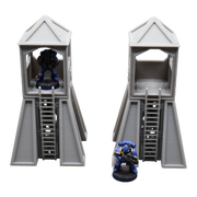 Command Station Watch Tower x2 - 28mm Wargaming Scatter Terrain Scenery Tabletop - Only-Games