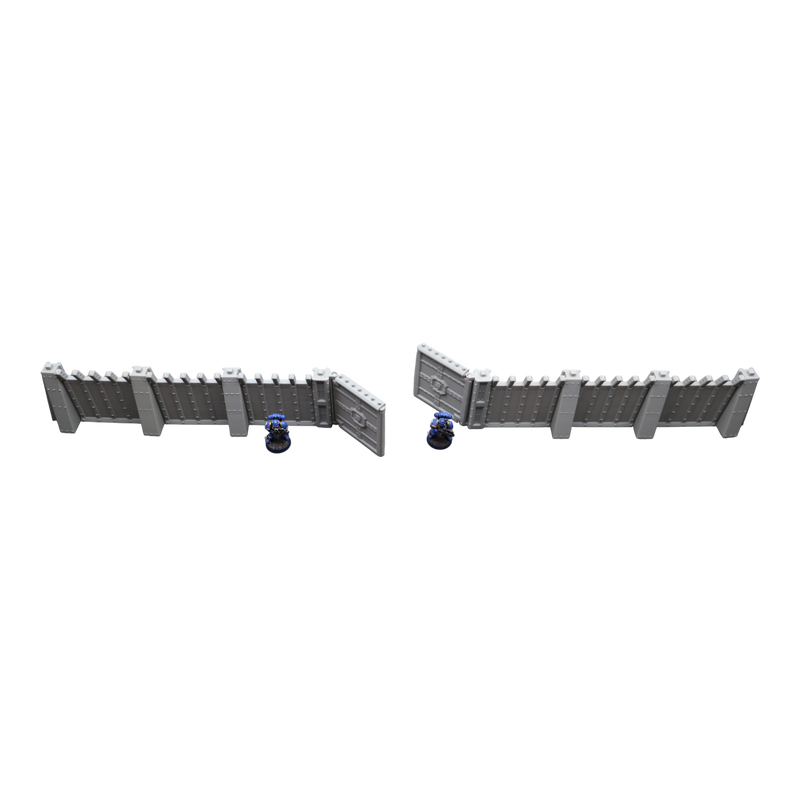 Command Station Secuity Walls - 28mm Wargaming Scatter Terrain Scenery Tabletop - Only-Games