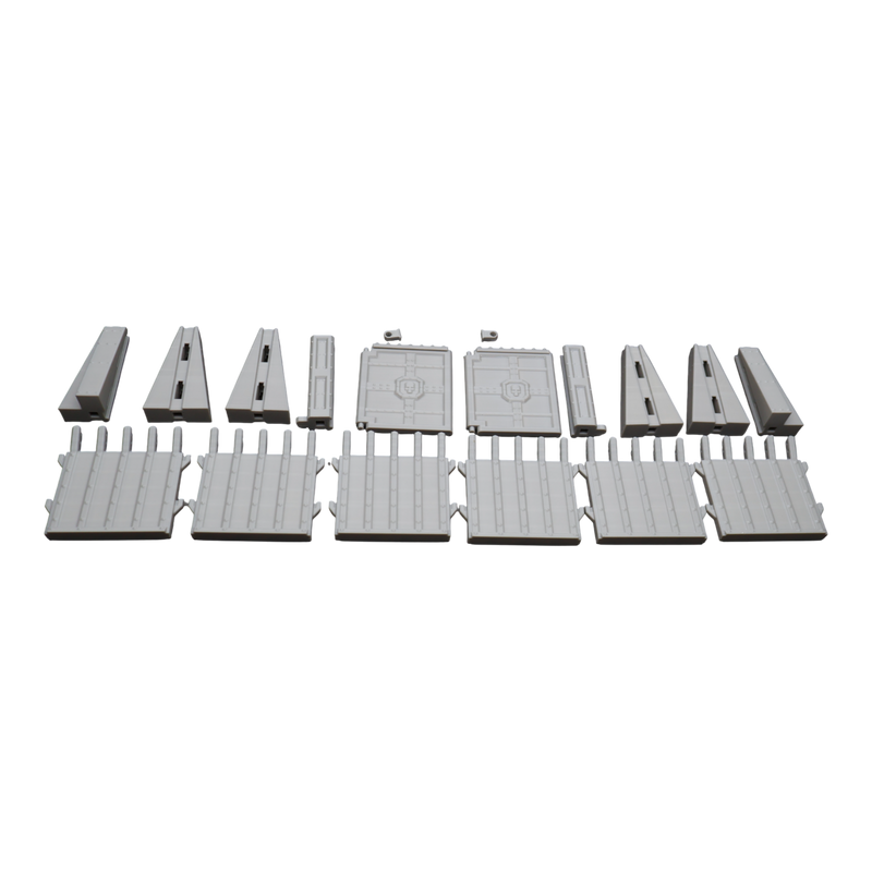 Command Station Secuity Walls - 28mm Wargaming Scatter Terrain Scenery Tabletop - Only-Games