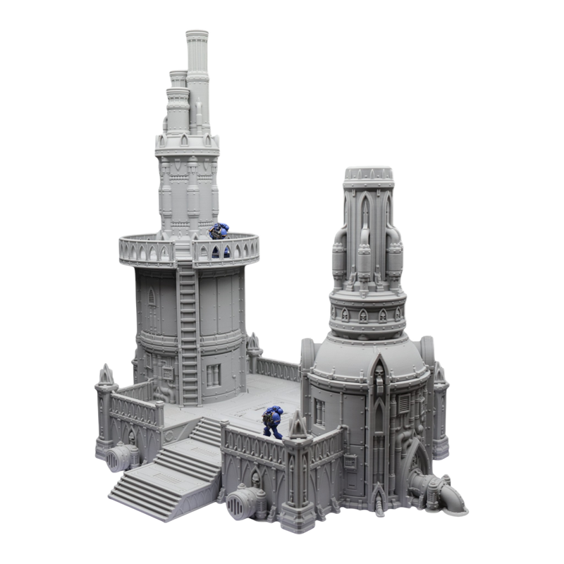 Steel Refinery Assembly #4 - 28mm Wargaming Scatter Terrain Scenery Tabletop - Only-Games