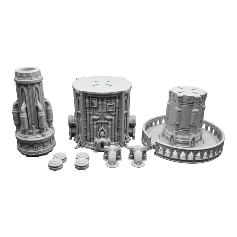 Steel Refinery Assembly #7 - 28mm Wargaming Scatter Terrain Scenery Tabletop - Only-Games