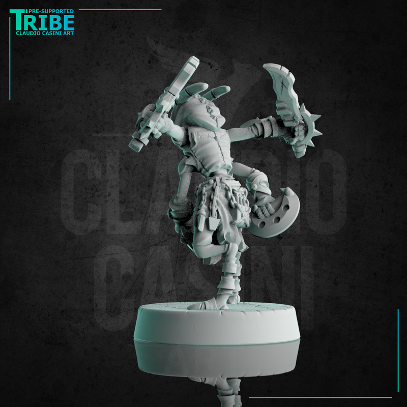 (0309) Male insectoid assassin with knives or blades