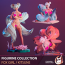 FIGURINE COLLECTION / FOX GIRL - KITSUNE / 3 PIECES - Only-Games