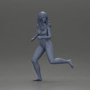 Naked Afraid woman running with a determined expression - Only-Games