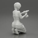 Repair woman sitting and holding a drill - Only-Games