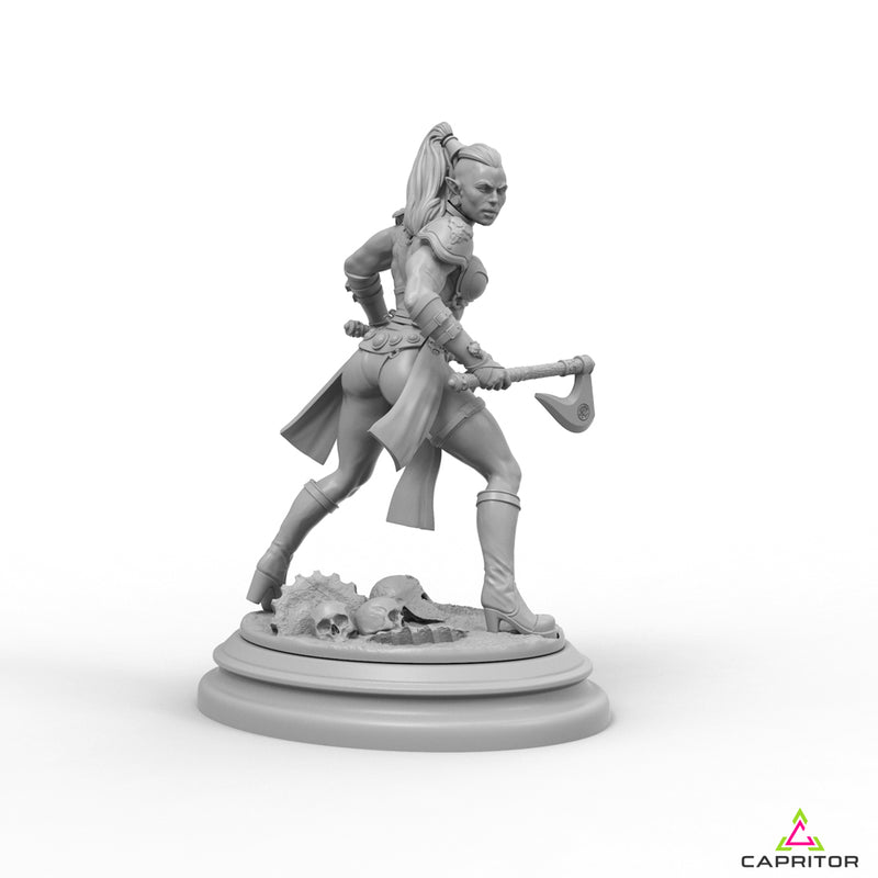 'Iris' Female Warrior with Two Head Options - 75mm (1:24) Scale - Only-Games