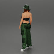 gangster homies lowrider girl posing in hat with pigtail hairstyle - Only-Games