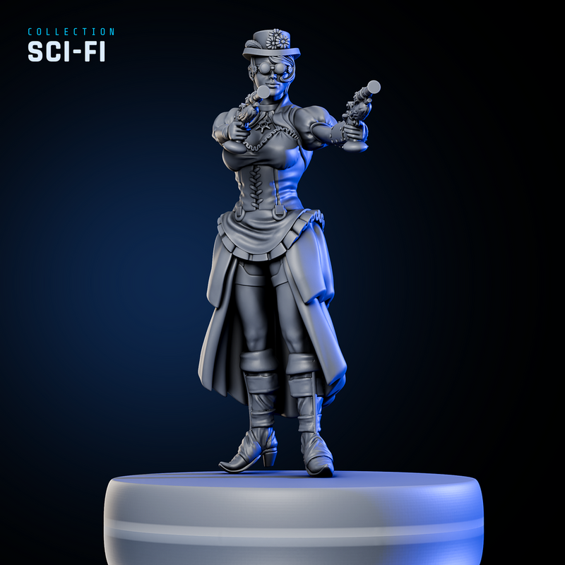 Esoteric Society Woman w/ Pistols - Only-Games