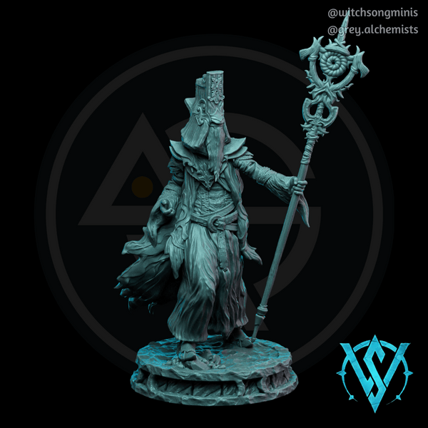 The Faceless Apostle, Cultist, Acolyte (2) - Fantasy Humanoid Sorcerer - Resin Miniature in 32mm - DnD Monsters - Only-Games