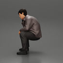 Worried man in a leather jacket sitting and thinking - Only-Games