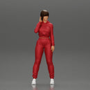 sexy girl in a sports outfit hoodie is standing - Only-Games