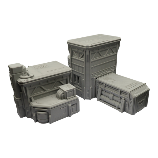 Fuel Station Set - 28mm Wargaming Scatter Terrain Scenery Tabletop Grimdark - Only-Games