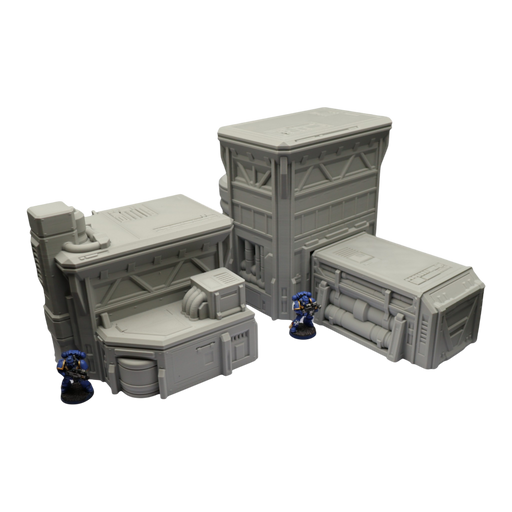 Fuel Station Set - 28mm Wargaming Scatter Terrain Scenery Tabletop Grimdark - Only-Games