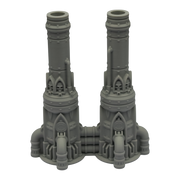 Dual Smokestack - 28mm Wargaming Scatter Terrain Scenery Tabletop Grimdark - Only-Games