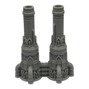 Dual Smokestack - 28mm Wargaming Scatter Terrain Scenery Tabletop Grimdark - Only-Games