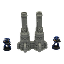 Dual Smokestack - 28mm Wargaming Scatter Terrain Scenery Tabletop Grimdark - Only-Games