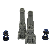 Dual Smokestack - 28mm Wargaming Scatter Terrain Scenery Tabletop Grimdark - Only-Games