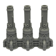 Triple Smokestack - 28mm Wargaming Scatter Terrain Scenery Tabletop Grimdark - Only-Games