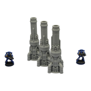 Triple Smokestack - 28mm Wargaming Scatter Terrain Scenery Tabletop Grimdark - Only-Games