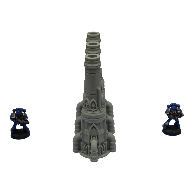 Triple Smokestack - 28mm Wargaming Scatter Terrain Scenery Tabletop Grimdark - Only-Games