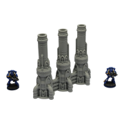 Triple Smokestack - 28mm Wargaming Scatter Terrain Scenery Tabletop Grimdark - Only-Games