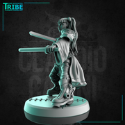 (0285) Female sci-fi ninja samurai warrior with a plasma swords - Only-Games