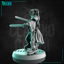 (0285) Female sci-fi ninja samurai warrior with a plasma swords - Only-Games