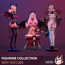 FIGURINE COLLECTION / SUCCUBUS / 3 PIECES - Only-Games
