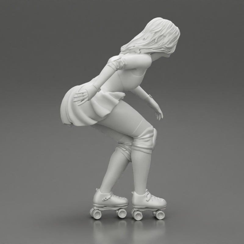 roller derby girl rolling fast - Only-Games