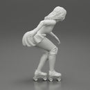 roller derby girl rolling fast - Only-Games