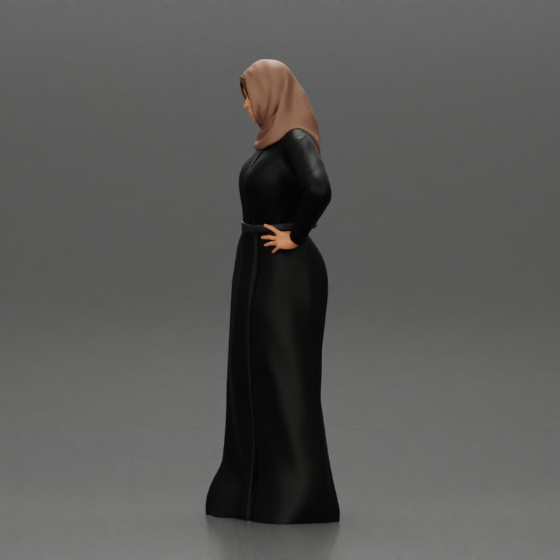 Arabic woman in Hijab Abaya Dress posing