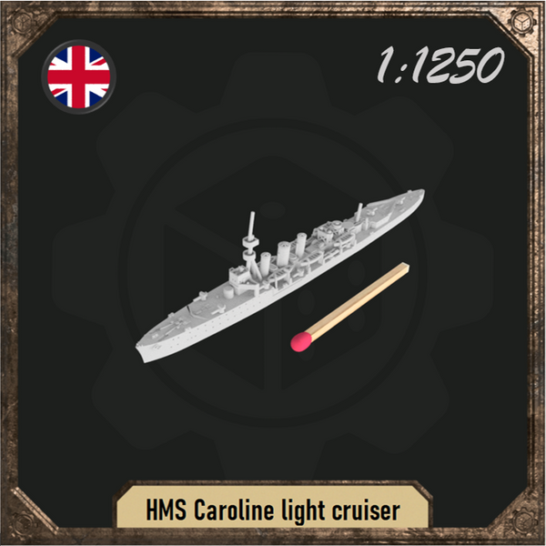 1/1250 HMS Caroline light cruiser