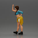 Fashionable Girl Wearing a Bra and shorts with Shirt Tied Around Her Hips - Only-Games