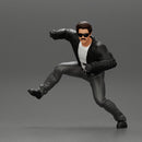 Young Man In open Leather Jacket Riding On Motorbike in sunglasses - Only-Games