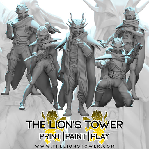 Cultists of Tiamat - set of 5 x 32mm scale miniatures - Only-Games