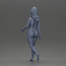 Naked girl walking with long hair - Only-Games