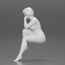 Naked woman sitting thinking - Only-Games