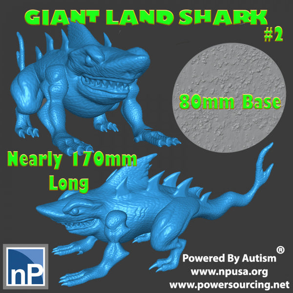 Giant Land Shark Fantasy Monster 2 - Only-Games