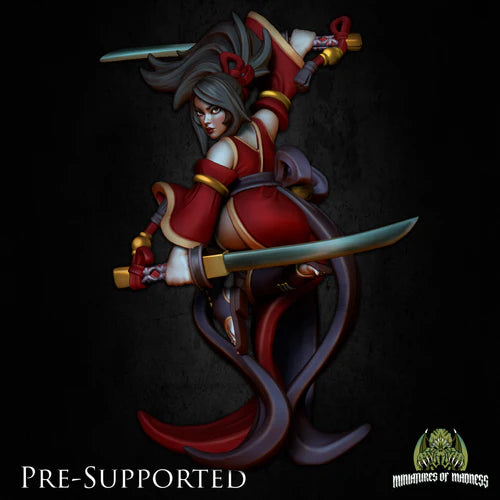 Kimiko The Kunoichi [PRE-COLORED] 32mm Female Samurai Ninja Fighter - Only-Games