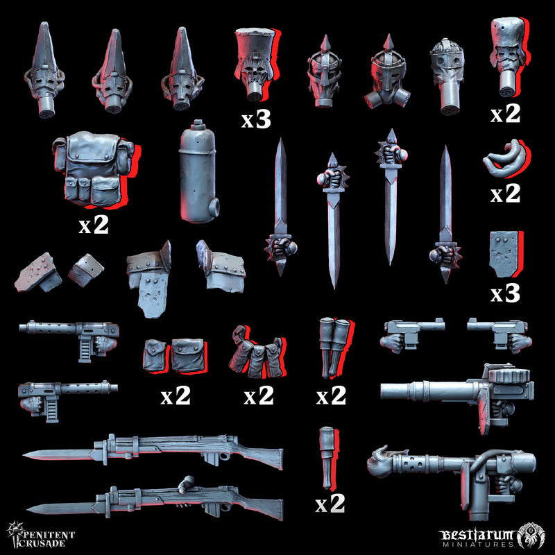 Multipart Heretic Legion | Bestiarum | Trench Crusade DnD Miniatures - Only-Games