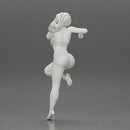 Sexy girl in bra and shorts Leaning Against car on the beach - Only-Games