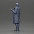 police detective in a coat standing with hands wide open - Only-Games