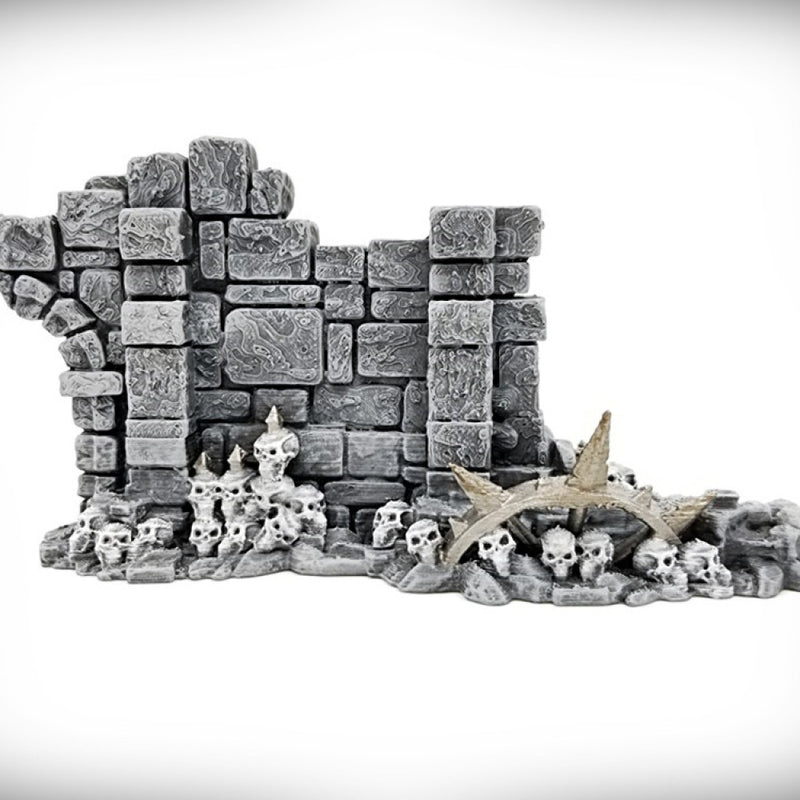 Half Arch Door Wall: Ancient Ruins GRIMDARK Terrain Set - Only-Games