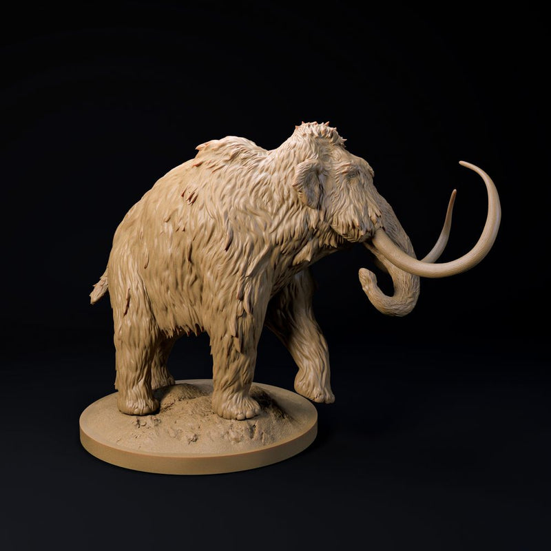 Wooly Mammoth walking 32mm scale - prehistoric animal companion - Only-Games