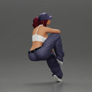 lowrider girl in cap While Resting One Arm on Her Knee Seated - Only-Games